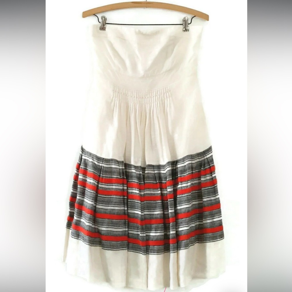 Anthropologie Strapless "Around the World” Dress by Floreat